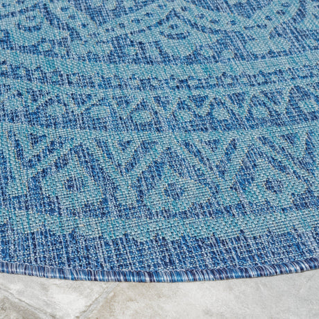 Safavieh Courtyard Cy8734 - 39421 Navy/Aqua Rugs - Safavieh - cy8734 - 39421 - 7r