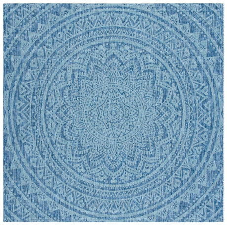 Safavieh Courtyard Cy8734 - 39421 Navy/Aqua Rugs - Safavieh - cy8734 - 39421 - 7sq