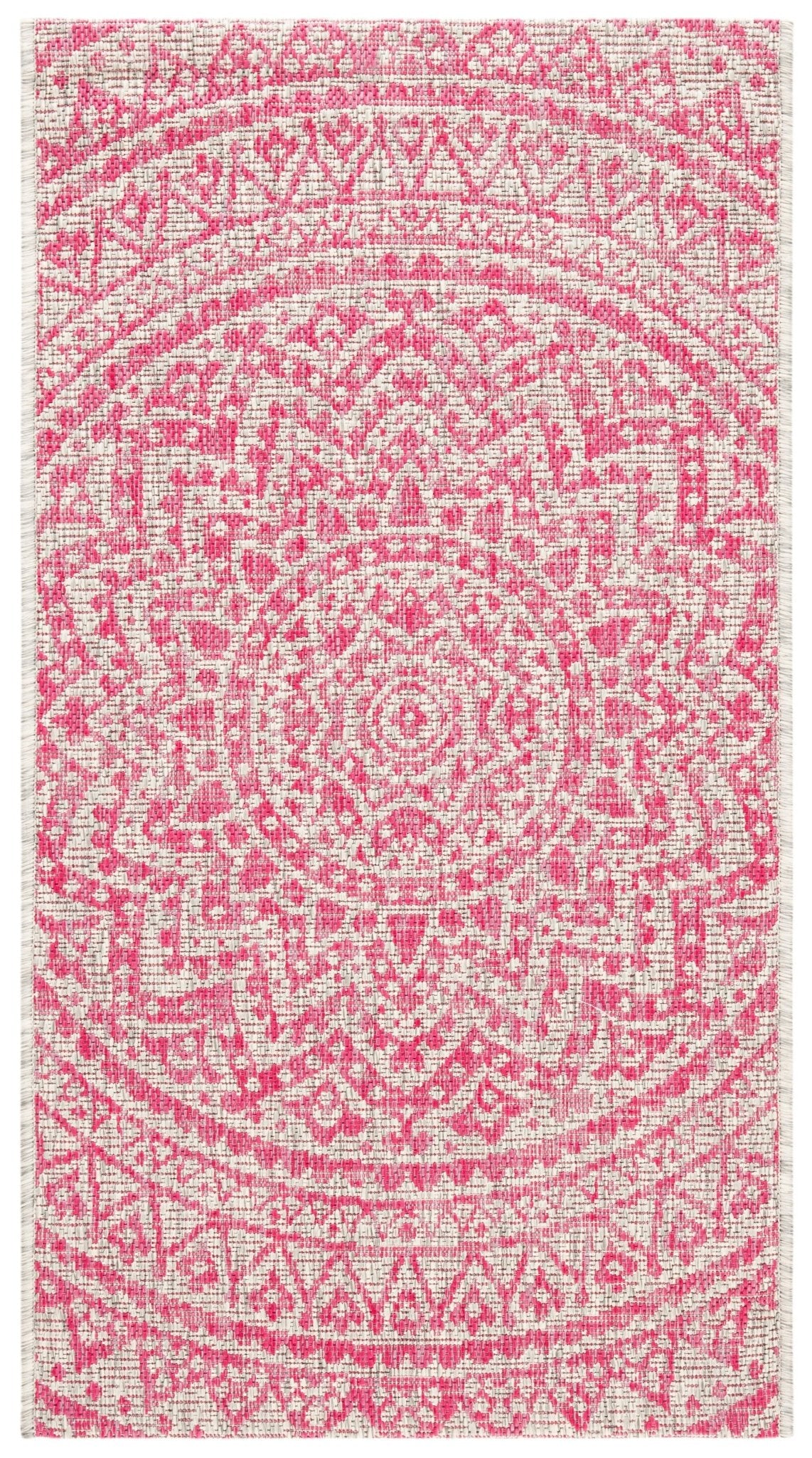 Safavieh Courtyard Cy8734 - 39712 Light Grey/Fuchsia Rug - Safavieh - cy8734 - 39712 - 28