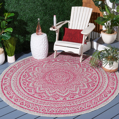 Safavieh Courtyard Cy8734 - 39712 Light Grey/Fuchsia Rug - Safavieh - cy8734 - 39712 - 28