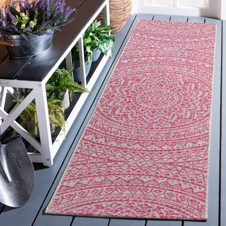 Safavieh Courtyard Cy8734 - 39712 Light Grey/Fuchsia Rug - Safavieh - cy8734 - 39712 - 28