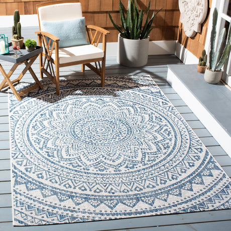 Safavieh Courtyard Cy8734 - 53412 Ivory/Navy Rugs - Safavieh - cy8734 - 53412 - 2