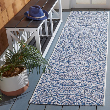 Safavieh Courtyard Cy8734 - 53412 Ivory/Navy Rugs - Safavieh - cy8734 - 53412 - 28