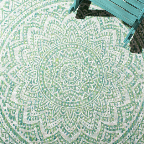 Safavieh Courtyard Cy8734 - 55712 Ivory/Green Rugs - Safavieh - cy8734 - 55712 - 7r