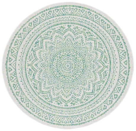 Safavieh Courtyard Cy8734 - 55712 Ivory/Green Rugs - Safavieh - cy8734 - 55712 - 7r