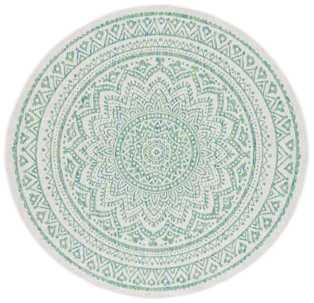 Safavieh Courtyard Cy8734 - 55712 Ivory/Green Rugs - Safavieh - cy8734 - 55712 - 7r