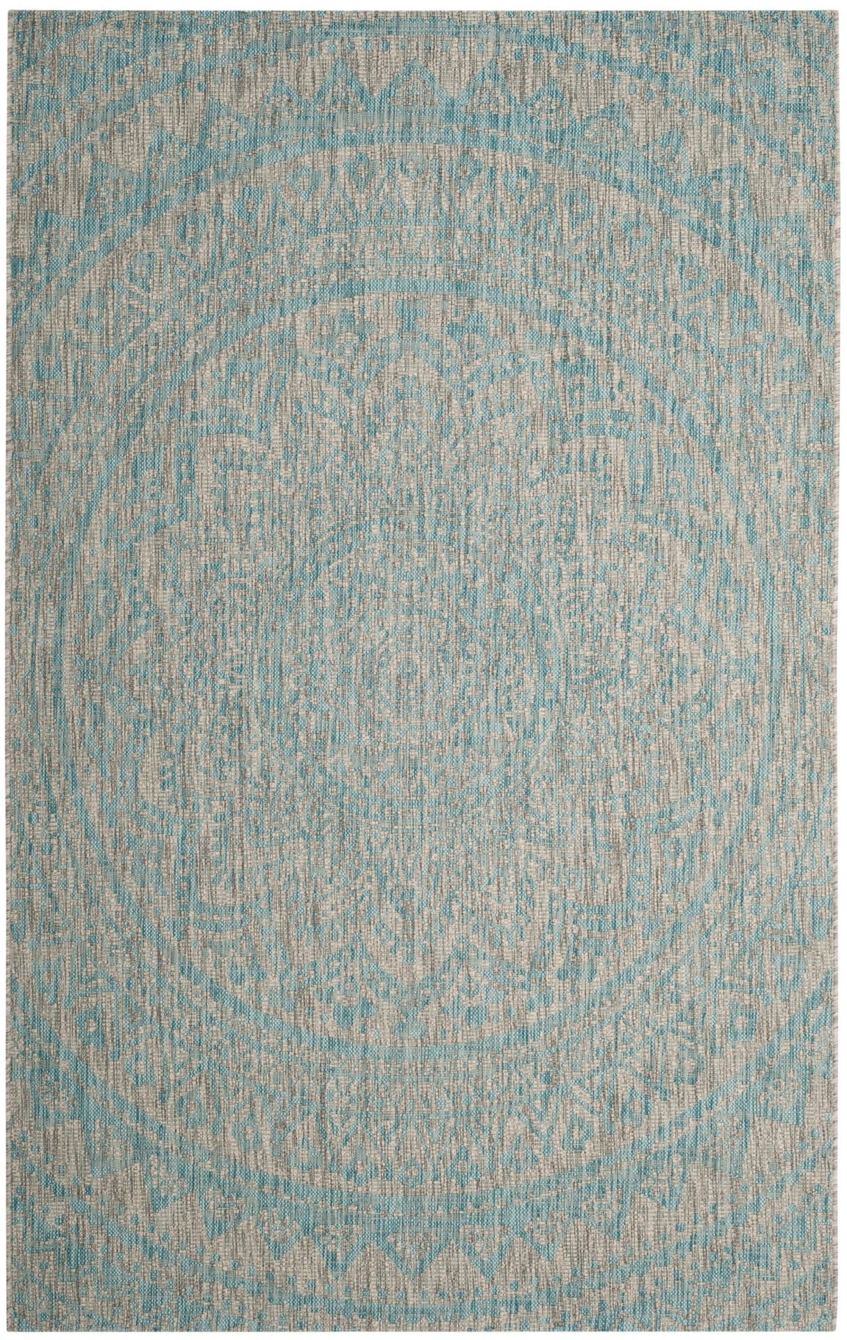 Safavieh Courtyard Cy8734 Light Grey/Aqua Rug - Safavieh - cy8734 - 37112 - 2