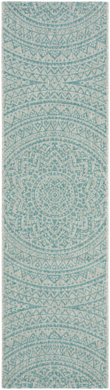 Safavieh Courtyard Cy8734 Light Grey/Aqua Rug - Safavieh - cy8734 - 37112 - 3