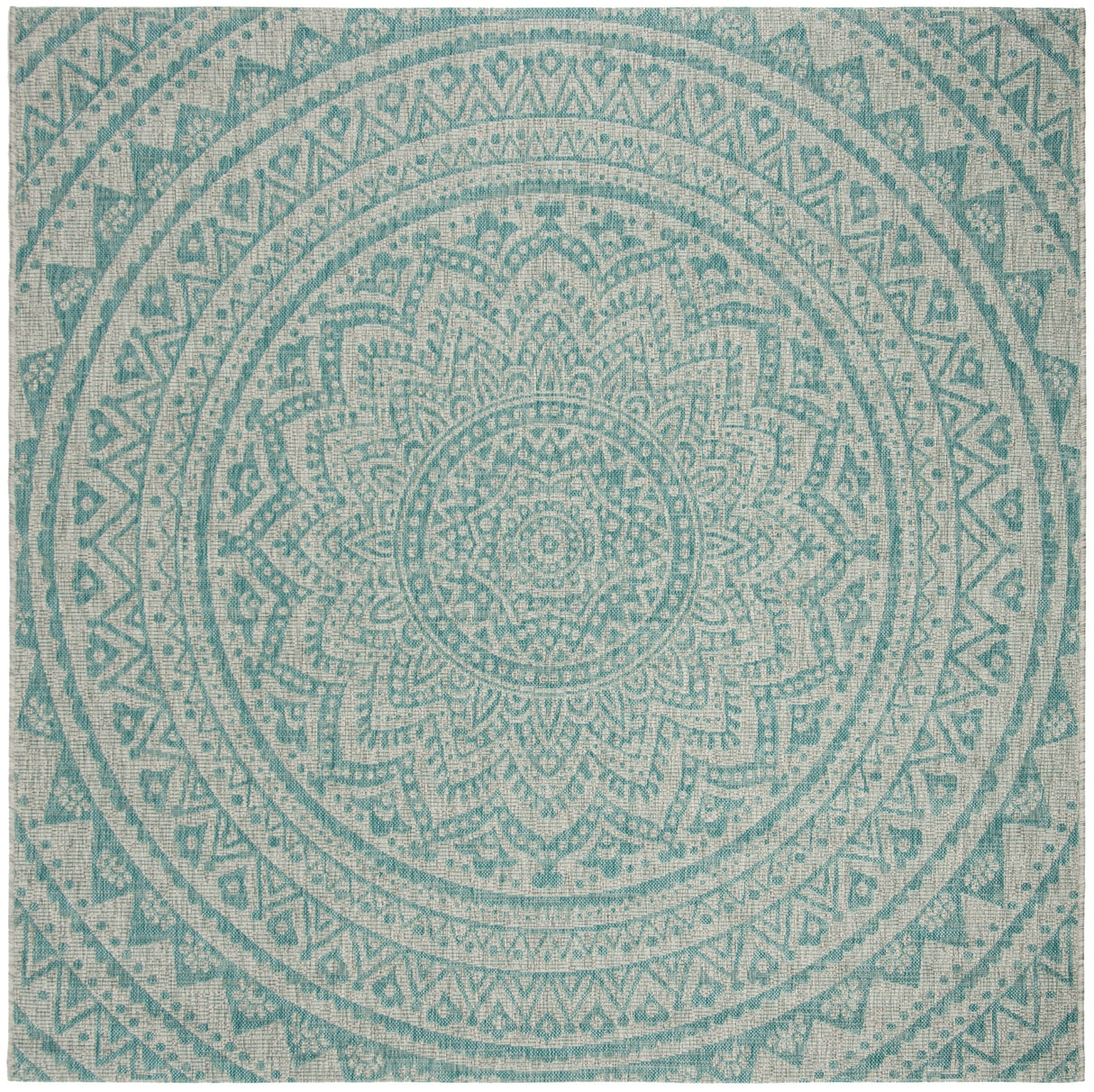 Safavieh Courtyard Cy8734 Light Grey/Aqua Rug - Safavieh - cy8734 - 37112 - 4sq