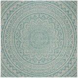 Safavieh Courtyard Cy8734 Light Grey/Aqua Rug - Safavieh - cy8734 - 37112 - 4sq