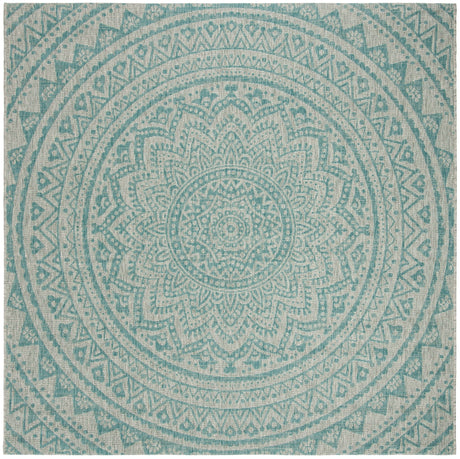 Safavieh Courtyard Cy8734 Light Grey/Aqua Rug - Safavieh - cy8734 - 37112 - 4sq