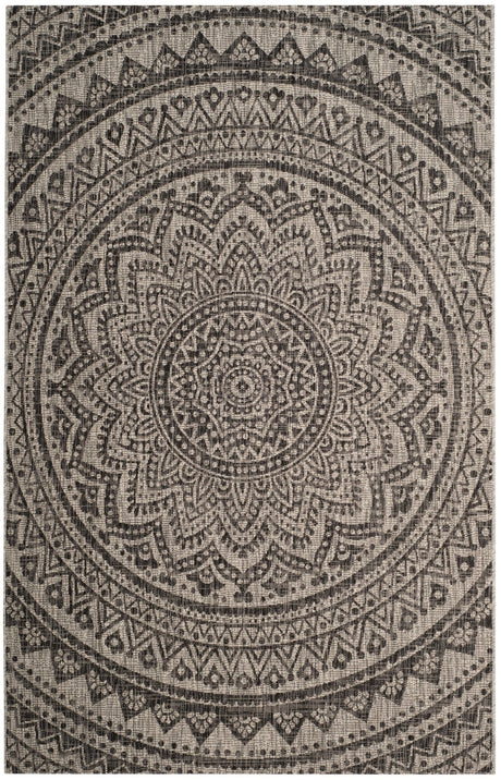 Safavieh Courtyard Cy8734 Light Grey/Black Rug - Safavieh - cy8734 - 37612 - 2