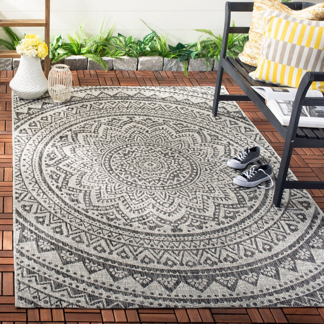 Safavieh Courtyard Cy8734 Light Grey/Black Rug - Safavieh - cy8734 - 37612 - 2