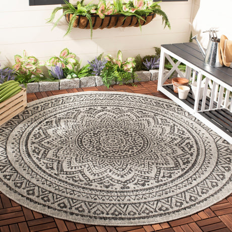 Safavieh Courtyard Cy8734 Light Grey/Black Rug - Safavieh - cy8734 - 37612 - 4r