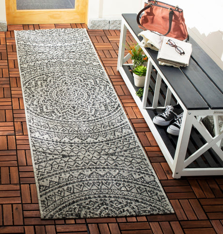Safavieh Courtyard Cy8734 Light Grey/Black Rug - Safavieh - cy8734 - 37612 - 4r