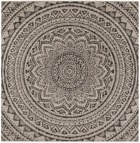 Safavieh Courtyard Cy8734 Light Grey/Black Rug - Safavieh - cy8734 - 37612 - 4sq