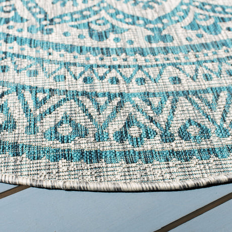 Safavieh Courtyard Cy8734 Light Grey/Teal Rug - Safavieh - cy8734 - 37212 - 2