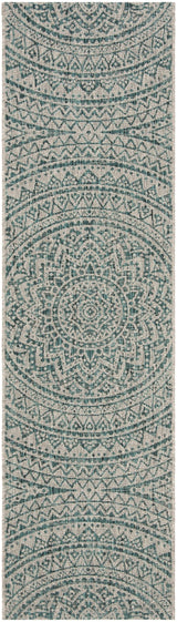 Safavieh Courtyard Cy8734 Light Grey/Teal Rug - Safavieh - cy8734 - 37212 - 3