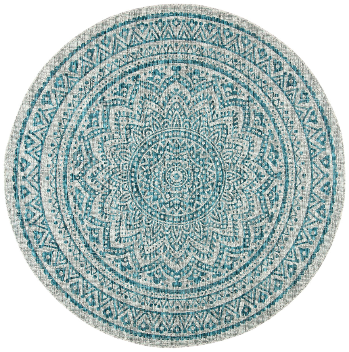 Safavieh Courtyard Cy8734 Light Grey/Teal Rug - Safavieh - cy8734 - 37212 - 4r