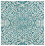 Safavieh Courtyard Cy8734 Light Grey/Teal Rug - Safavieh - cy8734 - 37212 - 4sq