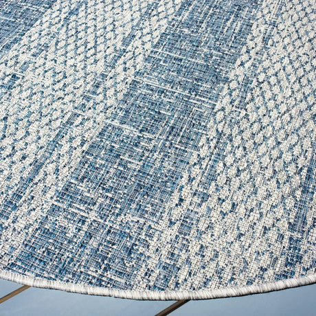 Safavieh Courtyard 6'-7" x 6'-7" Rug in Light Grey / Blue