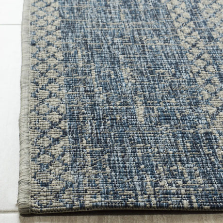 Safavieh Courtyard 4'-0" x 5'-7" Rug in Light Grey / Blue