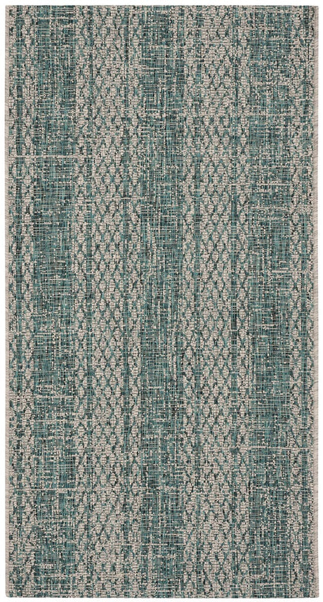 Safavieh Courtyard Cy8736 - 37212 Light Grey / Teal Rugs - Safavieh - cy8736 - 37212 - 28