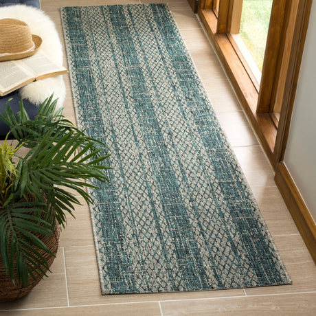 Safavieh Courtyard Cy8736 Light Grey/Teal Rug - Safavieh - cy8736 - 37212 - 4r