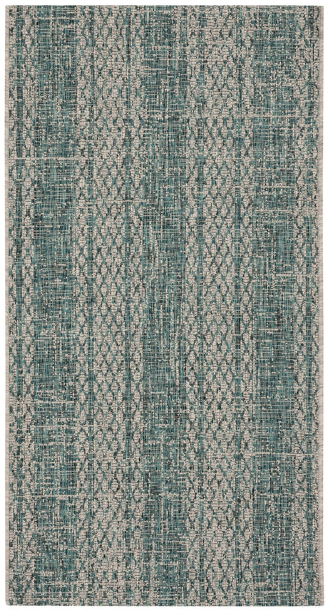 Safavieh Courtyard Cy8736 Light Grey/Teal Rug - Safavieh - cy8736 - 37212 - 4r