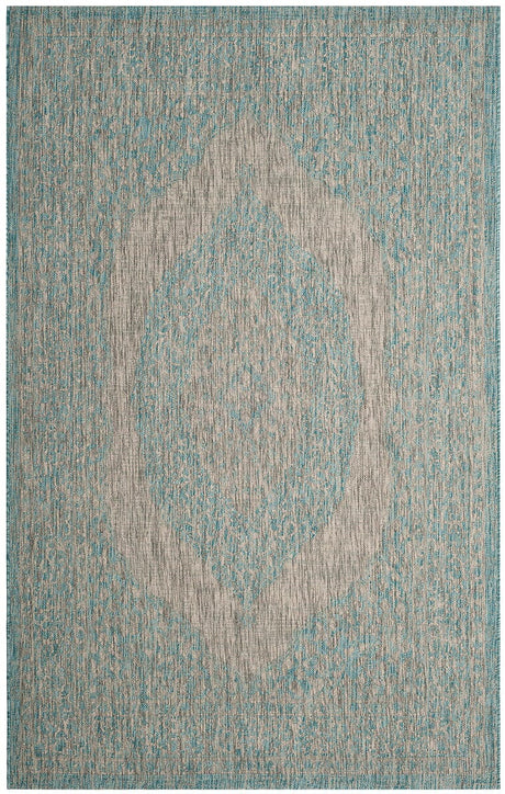 Safavieh Courtyard Cy8751 - 37112 Light Grey / Aqua Rugs - Safavieh - cy8751 - 37112 - 2