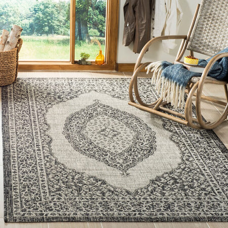 Safavieh Courtyard Cy8751 - 37612 Light Grey / Black Rugs - Safavieh - cy8751 - 37612 - 2