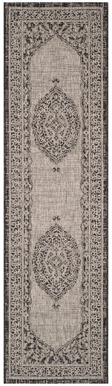 Safavieh Courtyard Cy8751 - 37612 Light Grey / Black Rugs - Safavieh - cy8751 - 37612 - 212