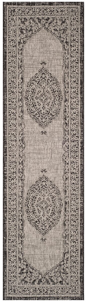 Safavieh Courtyard Cy8751 - 37612 Light Grey / Black Rugs - Safavieh - cy8751 - 37612 - 212