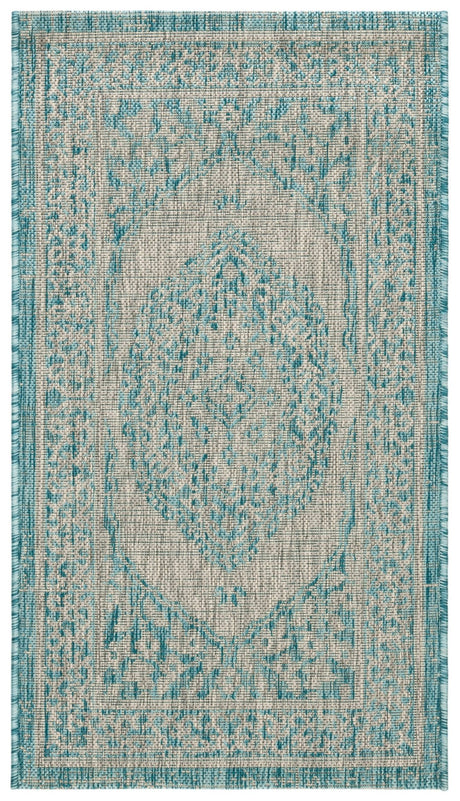 Safavieh Courtyard Cy8751 Light Grey/Aqua Rug - Safavieh - cy8751 - 37112 - 4r
