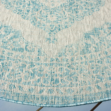 Safavieh Courtyard Cy8751 Light Grey/Aqua Rug - Safavieh - cy8751 - 37112 - 810