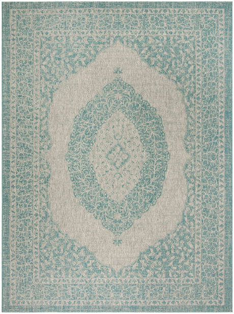 Safavieh Courtyard Cy8751 Light Grey/Aqua Rug - Safavieh - cy8751 - 37112 - 810