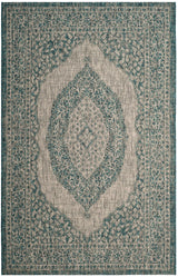 Safavieh Courtyard Cy8751 Light Grey/Teal Rug - Safavieh - cy8751 - 37212 - 9