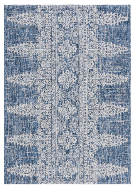 Safavieh Courtyard 5'-3" x 7'-7" Rug in Navy / Grey