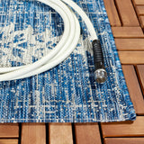 Safavieh Courtyard 6'-7" x 9'-6" Rug in Navy / Grey