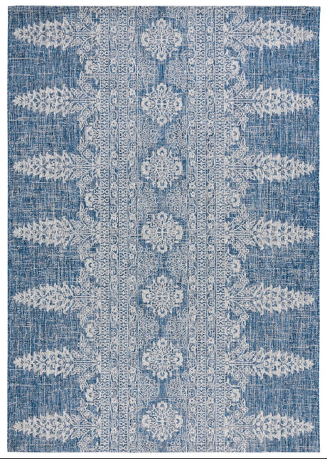 Safavieh Courtyard 8'-0" x 11'-0" Rug in Navy / Grey