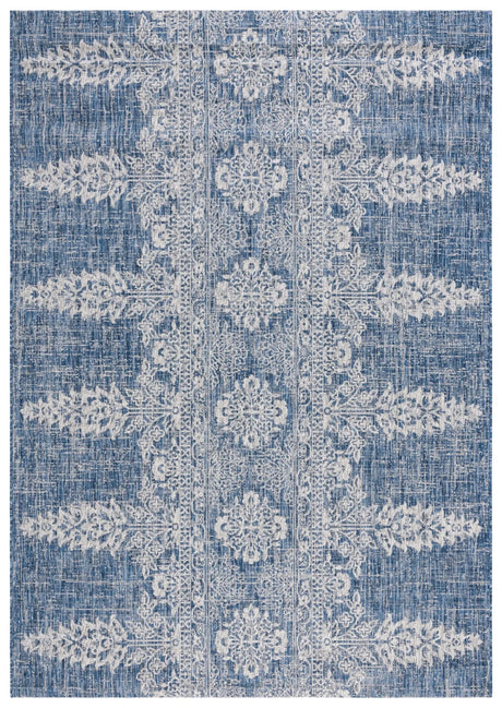 Safavieh Courtyard 6'-7" x 9'-6" Rug in Navy / Grey