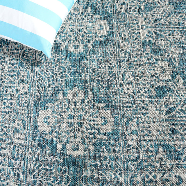 Safavieh Courtyard Cy8796 - 37221 Teal/Grey Rug - Safavieh - cy8796 - 37221 - 5