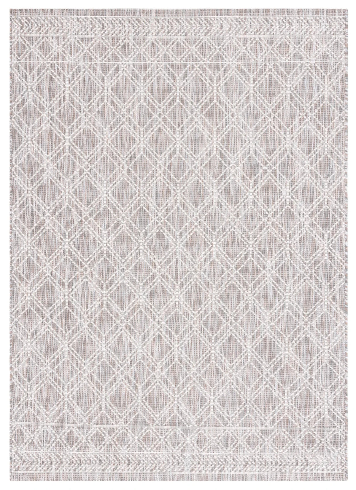 Safavieh Courtyard 4'-0" x 5'-7" Rug in Ivory / Beige Grey