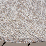 Safavieh Courtyard 6'-7" x 6'-7" Rug in Ivory / Beige Grey