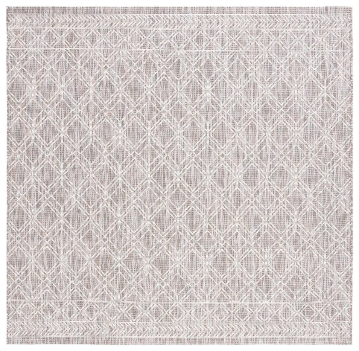 Safavieh Courtyard 6'-7" x 6'-7" Rug in Ivory / Beige Grey