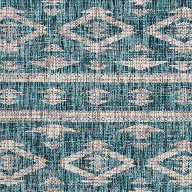 Safavieh Courtyard Cy8863 - 37221 Teal/Grey Rugs - Safavieh - cy8863 - 37221 - 7r