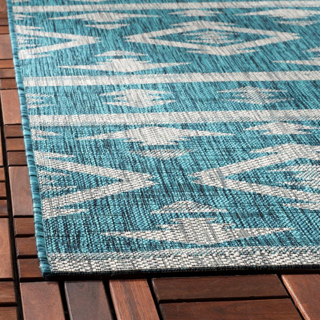 Safavieh Courtyard Cy8863 - 37221 Teal/Grey Rugs - Safavieh - cy8863 - 37221 - 7r