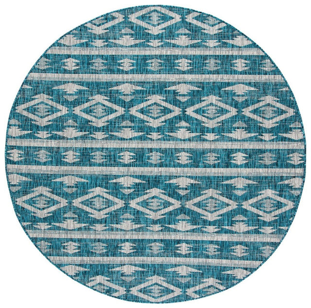 Safavieh Courtyard Cy8863 - 37221 Teal/Grey Rugs - Safavieh - cy8863 - 37221 - 7r