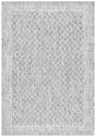 Safavieh Courtyard 4'-0" x 5'-7" Rug in Light Grey / Dark Grey