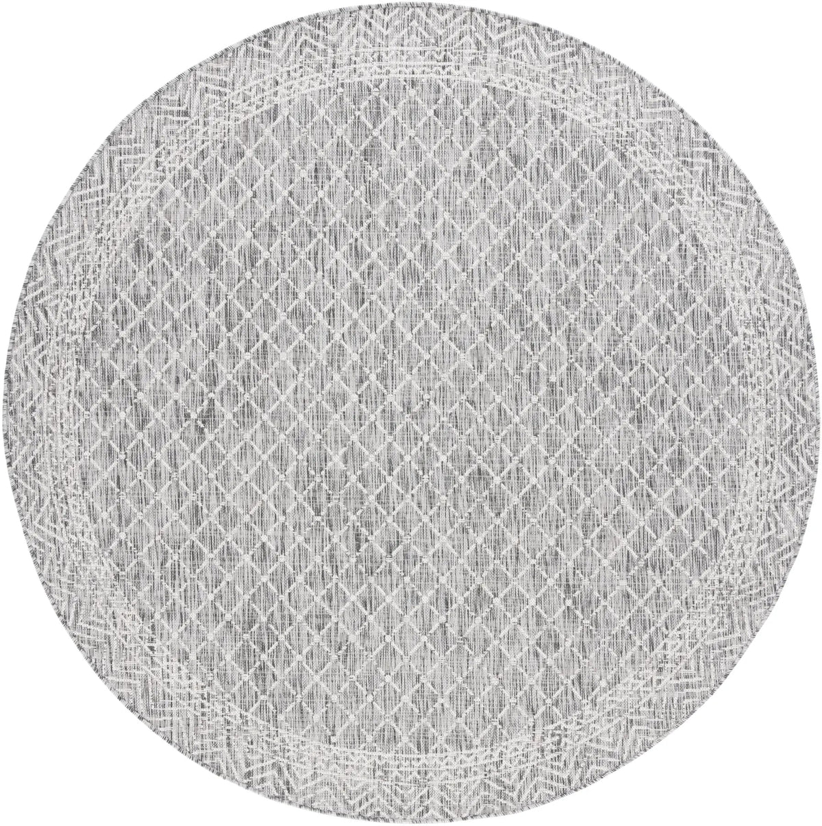 Safavieh Courtyard 6'-7" x 6'-7" Rug in Light Grey / Dark Grey